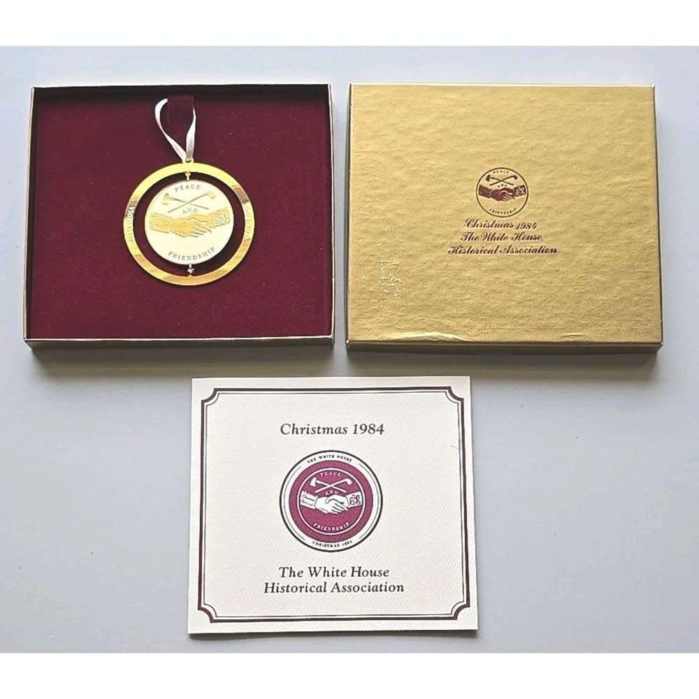 1984‎ The White House Historical Association Christmas Ornament Peace NEW U183